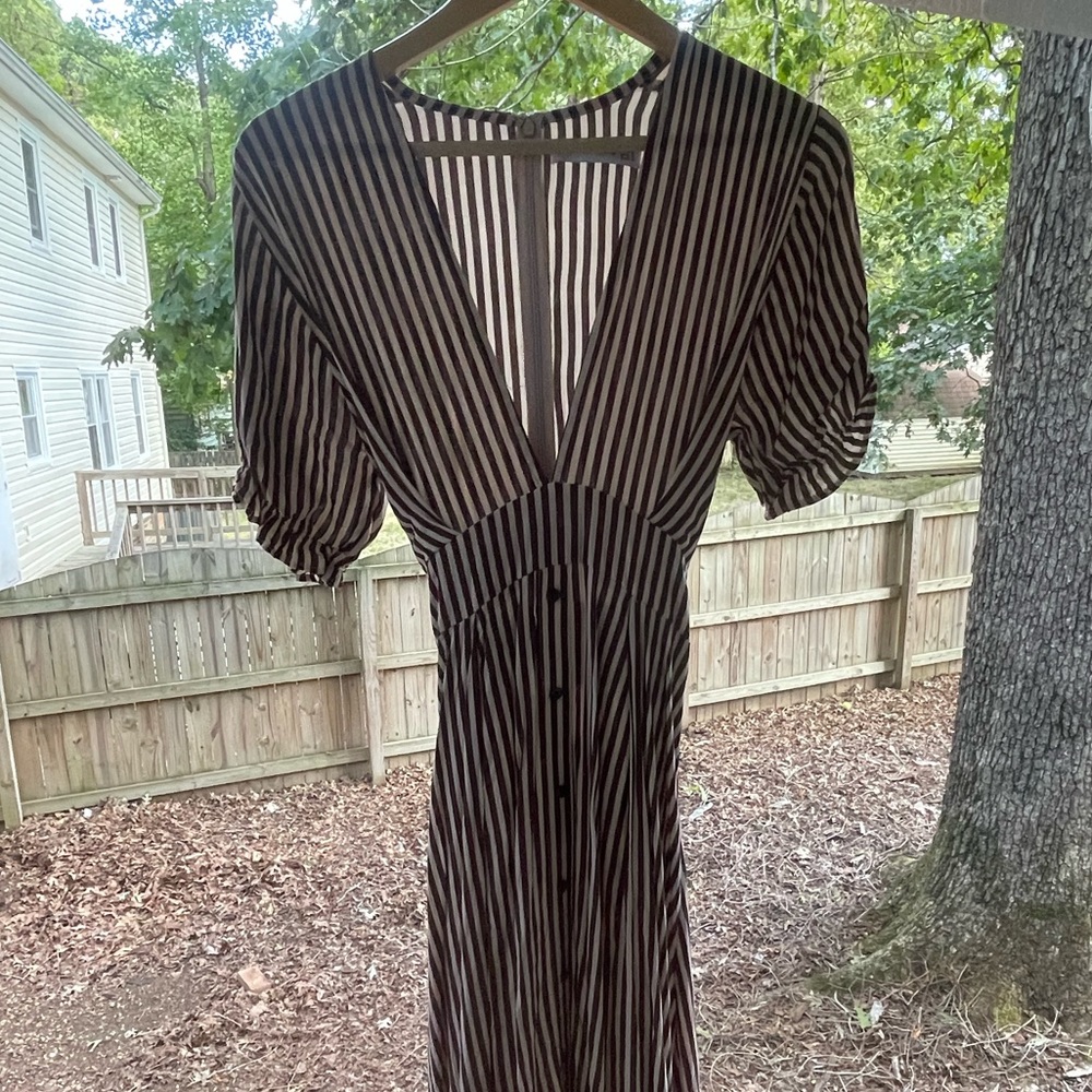 Striped midi dress